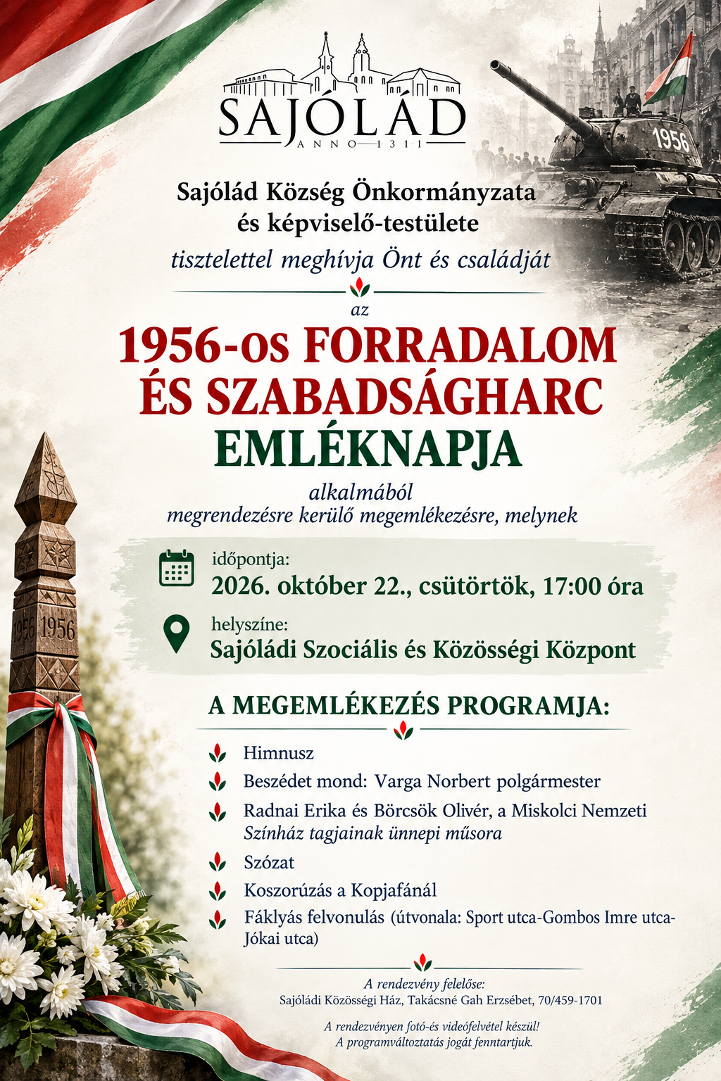 Ünnepi megemlékezés Ünnepi megemlékezés